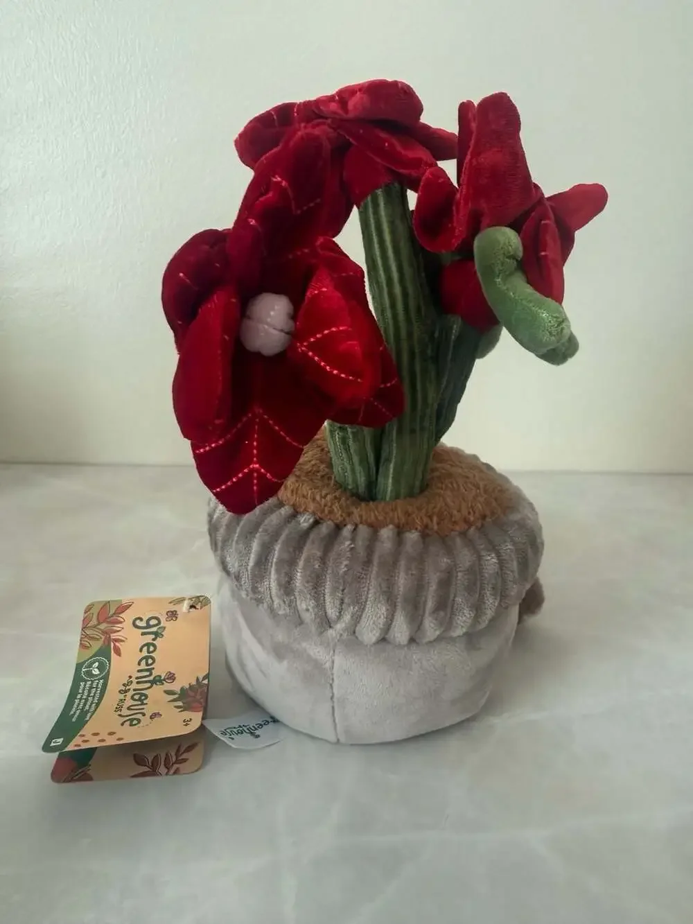 Greenhouse by Russ Casie the Poinsettia 12-Inch Plush Potted Plant